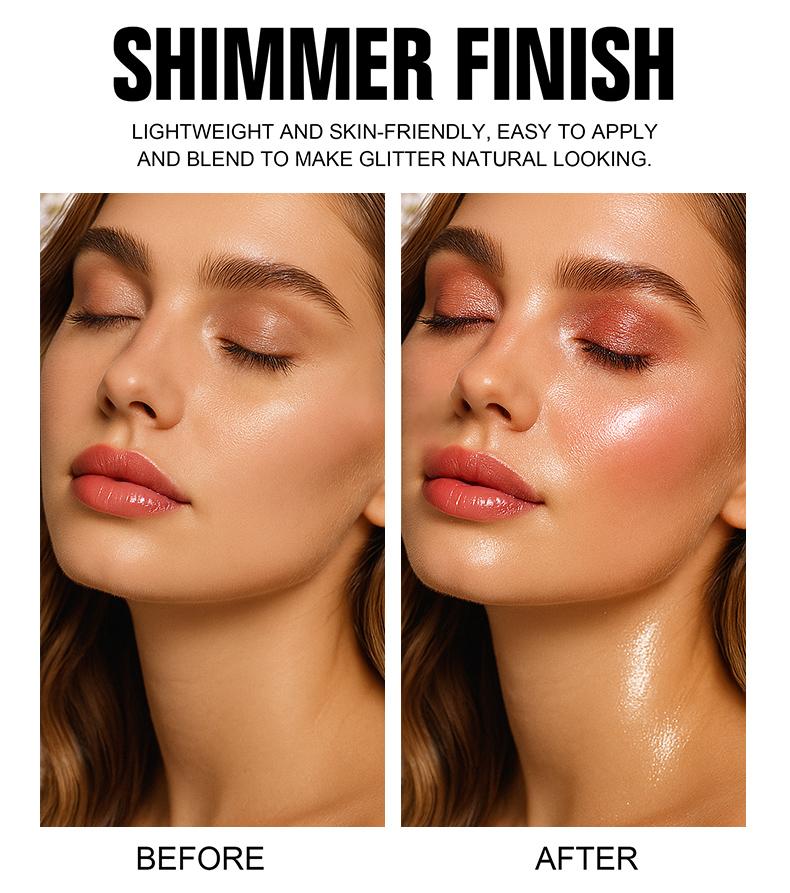 Shimmer Puff Spray Unscented Silver Glitter for Body Face Hair Nail Clothes Highlighter Makeup Festival Party Concert Rave Accessories Fragrance Pigment Cosmetic Pale Pink