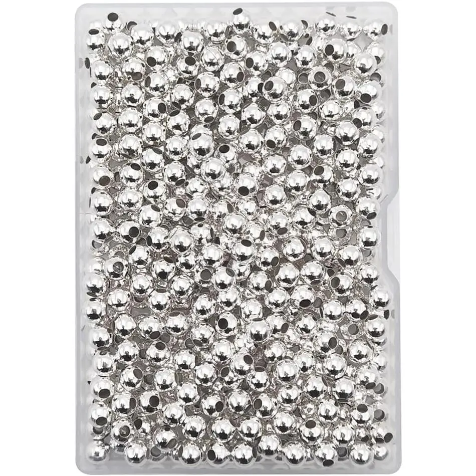 400 count 6mm  Iron Metal Spacer Bead Round Loose Beads