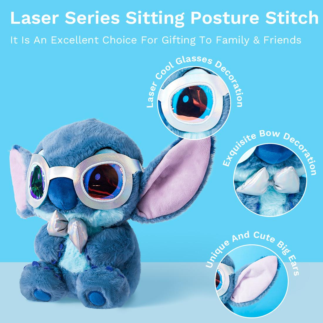 Laser Series-No.11 Sitting Dress Stitch Plush Doll - Cute Plush Toys, Birthday Gifts/Holiday Gifts for Friends, A Must-have for Disney Fans stuffed animals