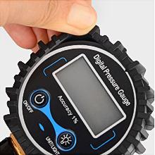 Nilight 50026R Digital Tire Inflator Pressure Gauge,250 PSI Air Chuck and Compressor Accessories Heavy Duty with Rubber Hose and Quick Connect Coupler for 0.1 Display Resolution