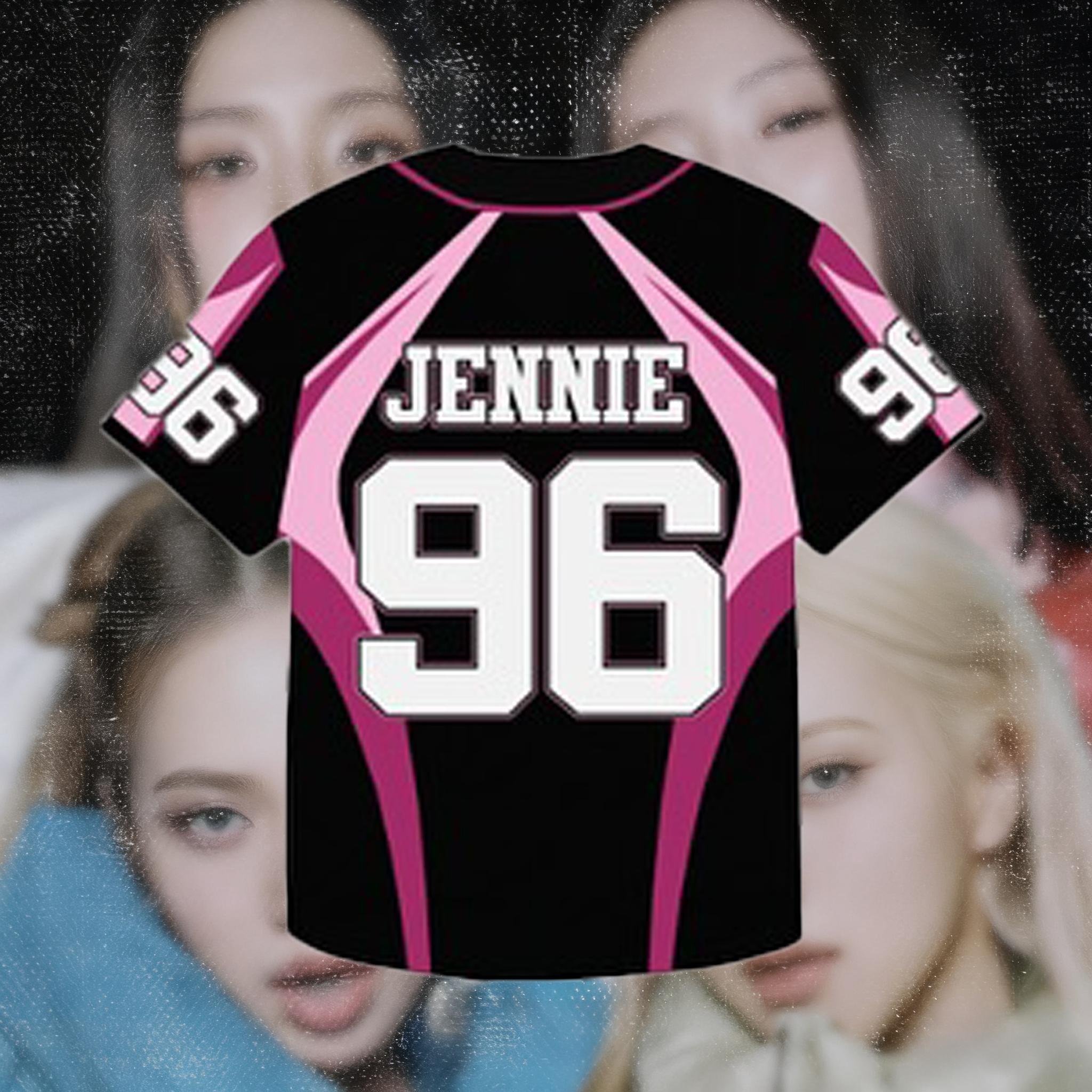 2026 New Hot Korean Girl Group JISOO/JENNIE Letter Printed T-Shirt Ins Fashion Trend Shirt Y2K Women's Oversized Comfortable Top