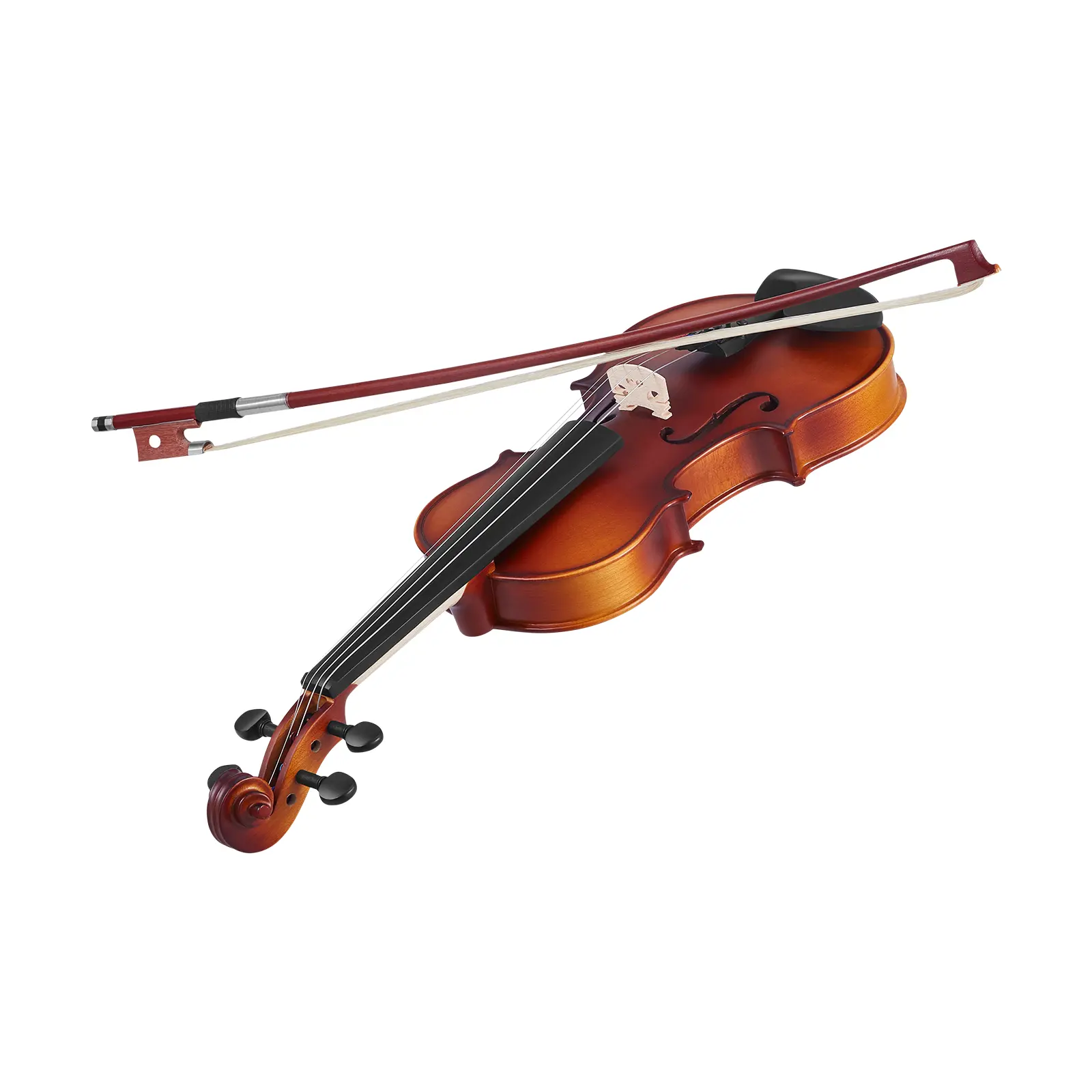 Violin 1/2 Size for Adults, Violin Fiddle Set for Beginners Student with Hard Case, Rosin, Bow, Shoulder Rest, Bridge, Tuner and Extra Strings, Solidwood Professional Musical Instruments (Brown)