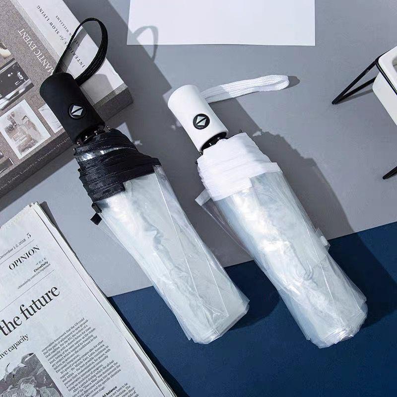 Automatic Foldable Transparent Umbrella, Waterproof Durable Portable, Ideal Gift for Friends, Perfect for Rainy Days