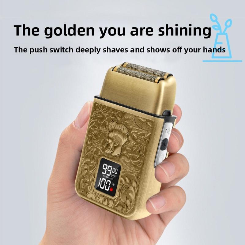 LCD Display Hair Clipper and Razor Set, Professional Cordless Hair Trimmer and Shaver with Guide Comb, Charging Cable and Cleaning Brush, Barber Hair Cutting Kit