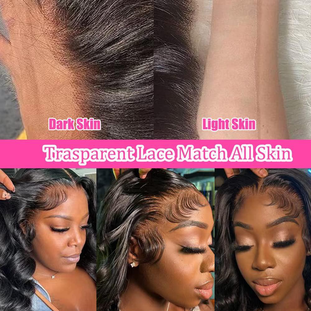 Bling Hair 32inch Body Wave 13x6 HD 13x4 Transparent Lace Front Wigs 360 Swiss Lace Human Hair No Mixing for Black Women 180 Density with Baby Hair Natural Hairline #TikTokShopBlackFriday