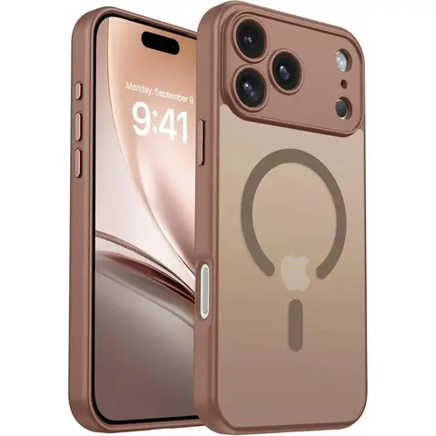 For iPhone 18 17 Pro Max Cases 16 15 14 13 12 Pro Max case ,[Upgraded Full Camera Protection] [Compatible with Magsafe] [Translucent Matte] Drop Protection Shockproof Protective Phone Cover case
