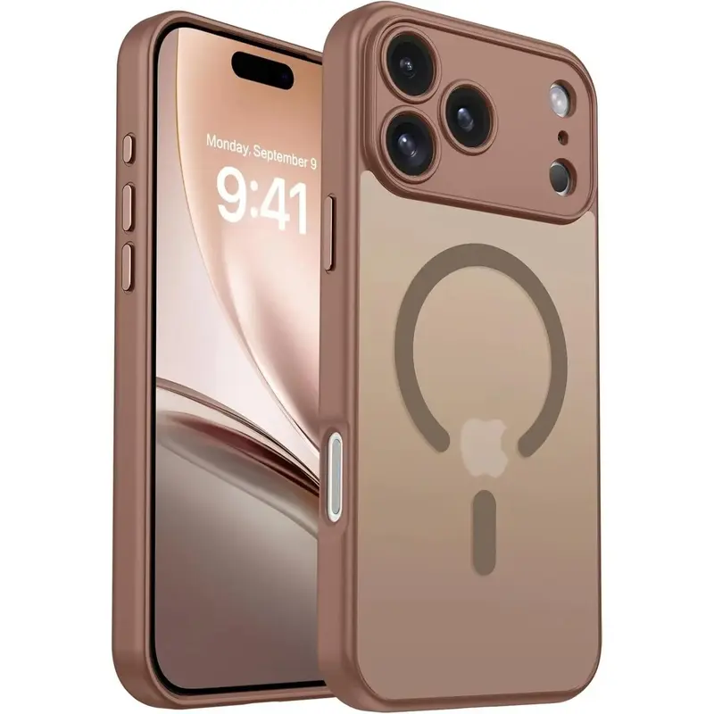 For iPhone 18 17 Pro Max Cases 16 15 14 13 12 Pro Max case ,[Upgraded Full Camera Protection] [Compatible with Magsafe] [Translucent Matte] Drop Protection Shockproof Protective Phone Cover case