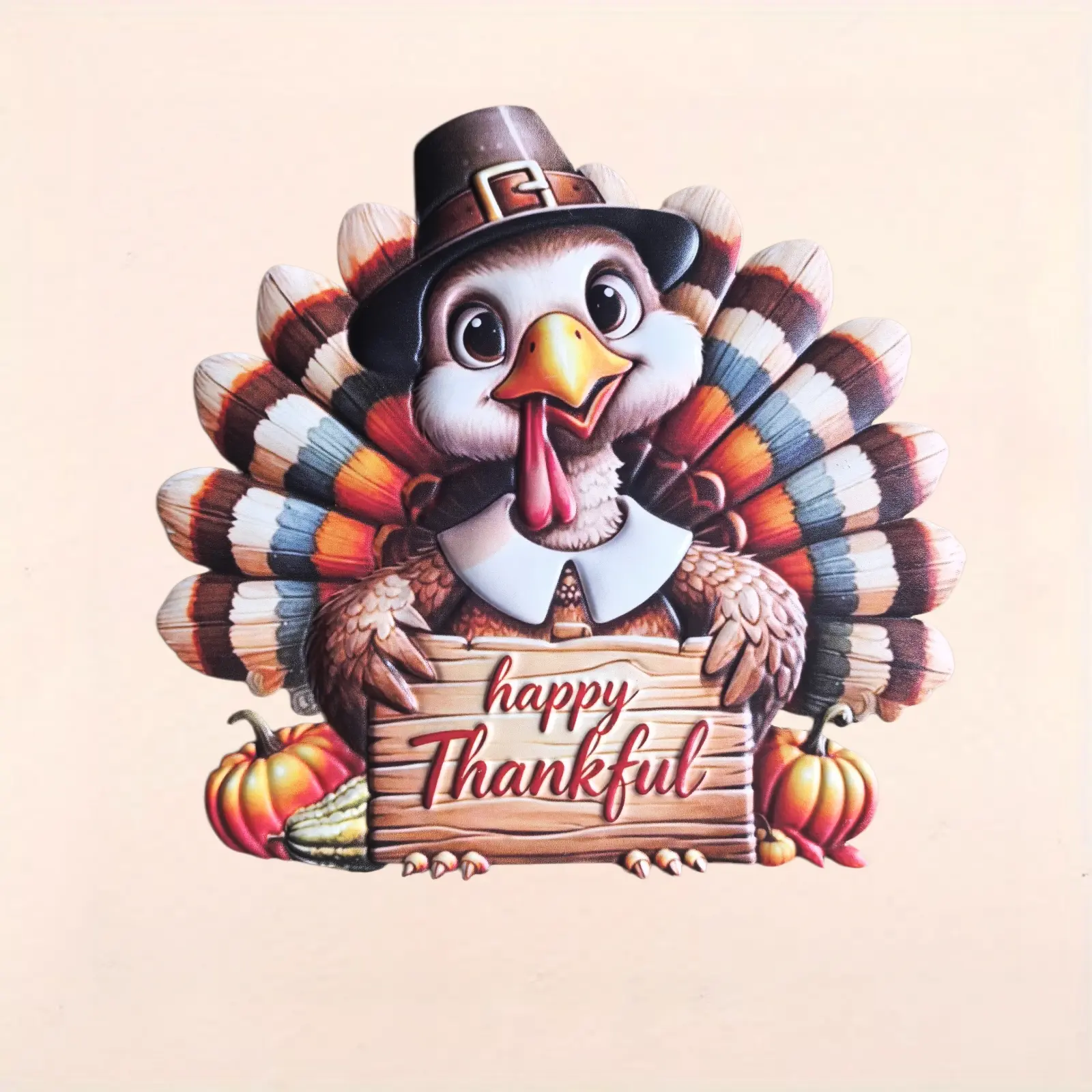 Thanksgiving Metal Turkey Wall Door Hanging Decor, Pumpkin Element, Gratitude Text Sign, Fall Festival Decoration, Home Gift Idea