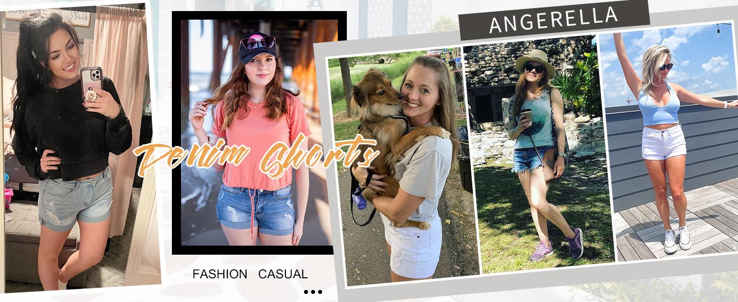 Angerella Women's Casual Denim Shorts Summer Jeans Stretchy Hot Short Pants Angerella Women's Casual Denim Shorts Summer Jeans Stretchy Hot Short Pants