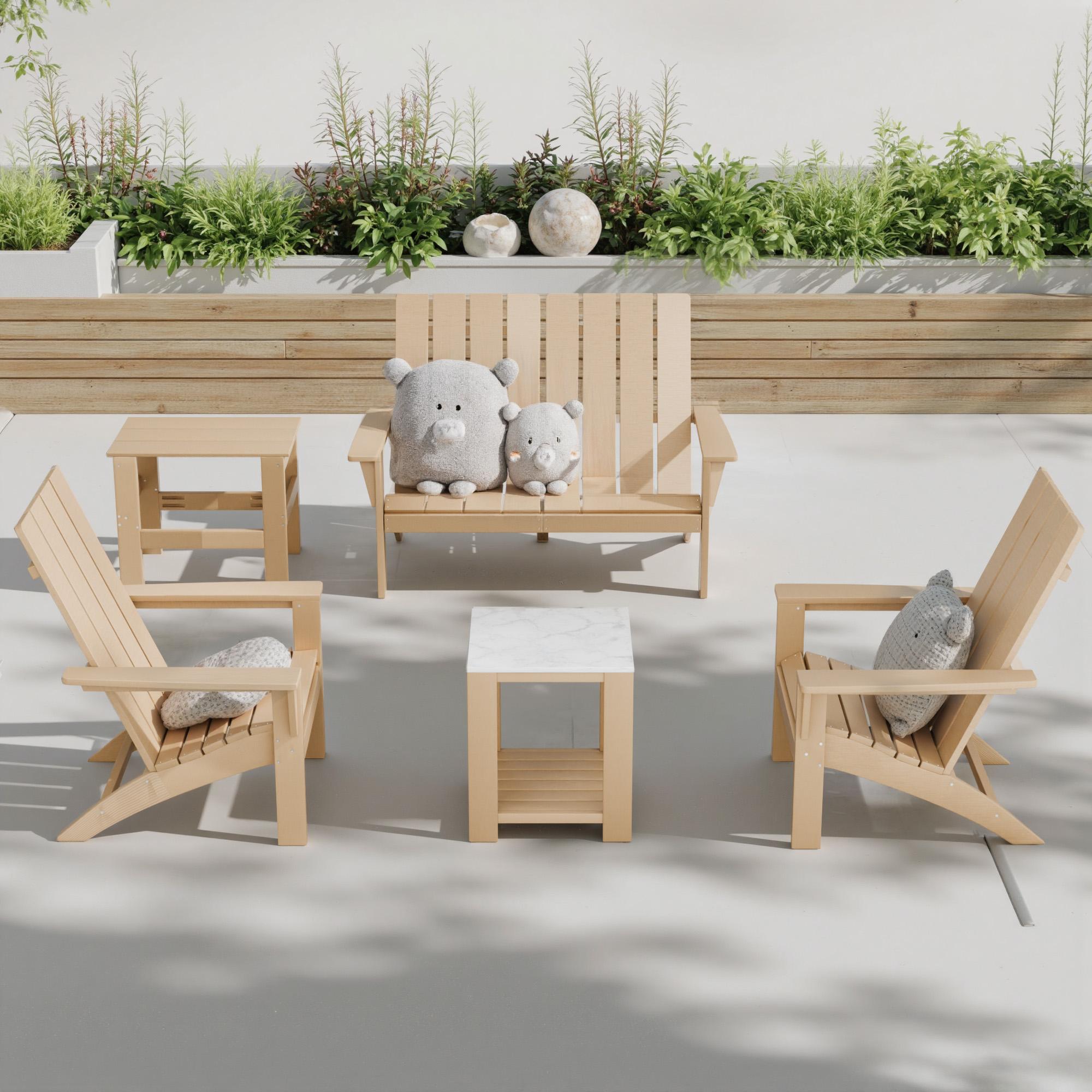 Kullavik Adirondack Chair Set of 2 with Table, Adjustable Folding Weather-Resistant HDPE Outdoor Chairs, All-Weather Patio Furniture for Deck, Poolside, Garden, Balcony Kullavik Adirondack Chair Set of 2 with Table, Adjustable Folding Weather-Resistant HDPE Outdoor Chairs, All-Weather Patio Furniture for Deck, Poolside, Garden, Balcony