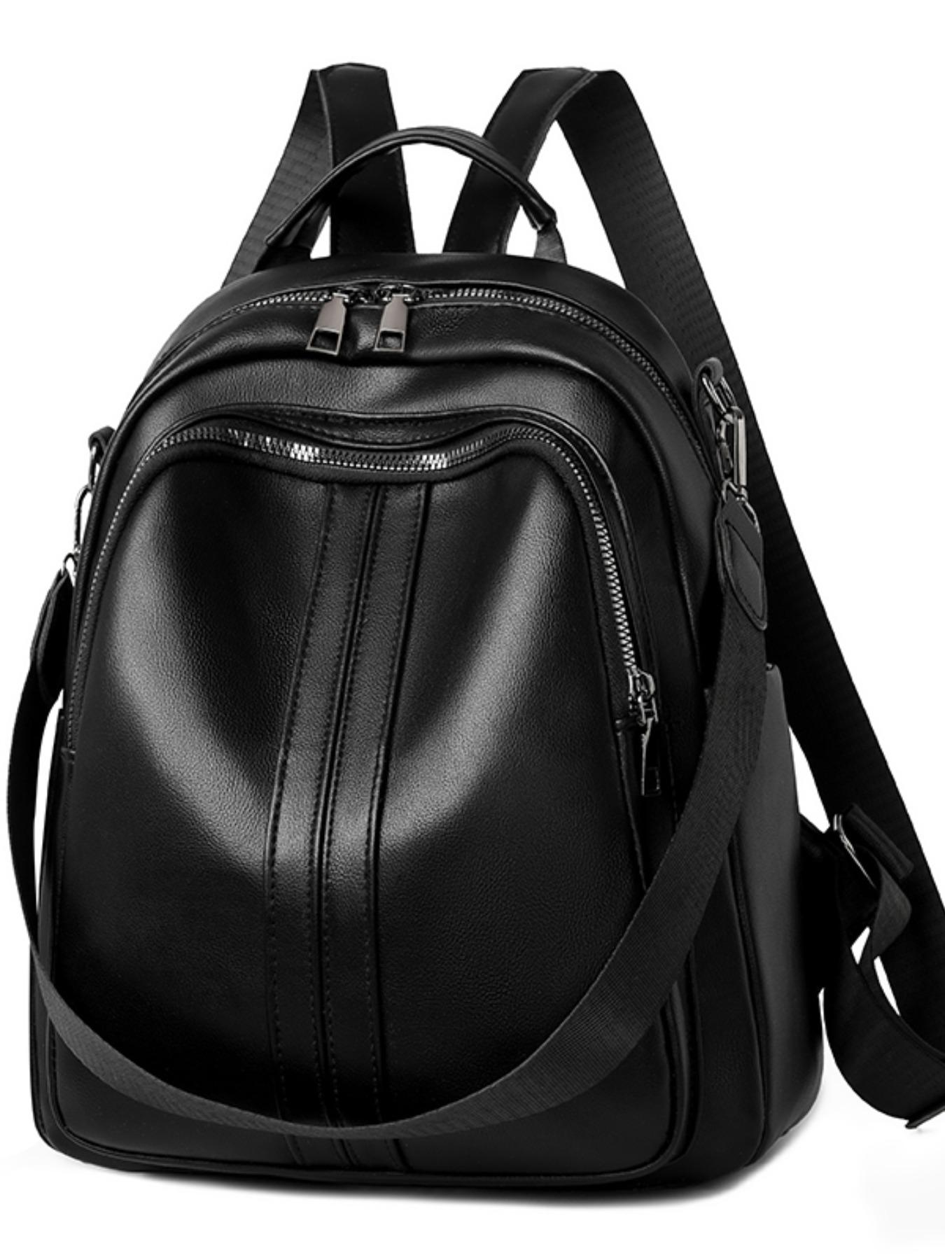 Soft Leather Casual Backpack, Vintage Women's High-End Bag, Multi-Functional Use, Large Capacity Storage, All Seasons