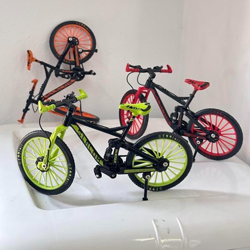 1:10 Mini Finger Bicycle Model, Alloy Simulation Mountain Racing Bike, Collectible Toys for Boys Kids