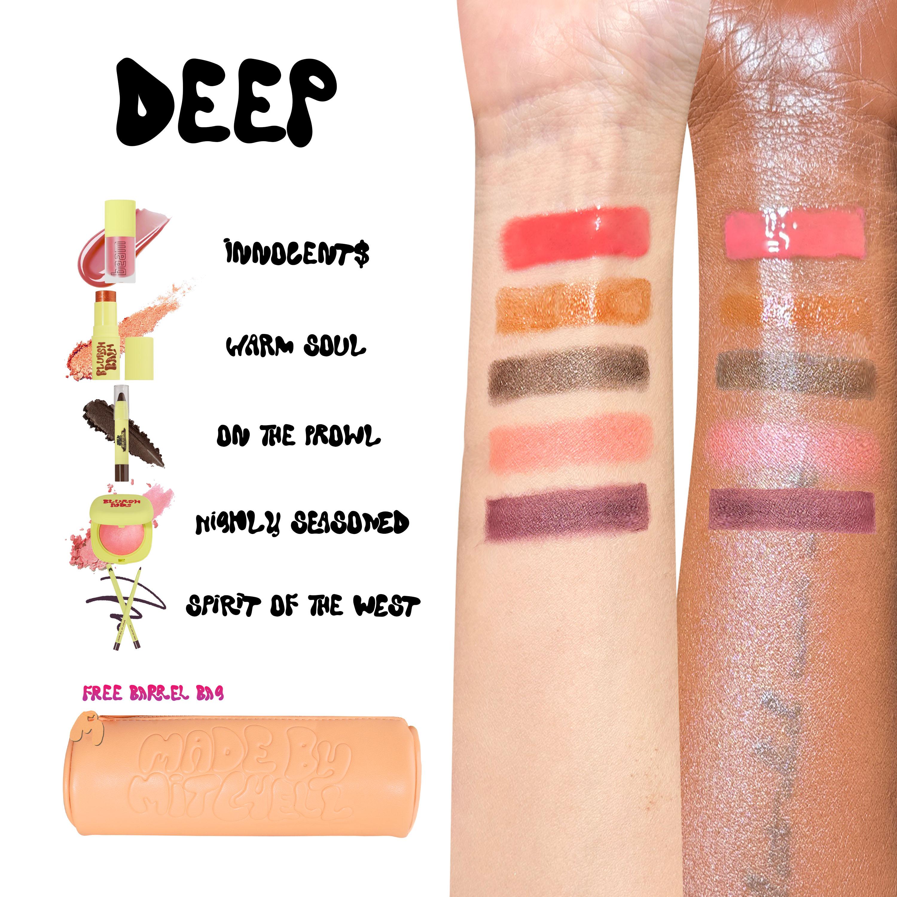 Made by Mitchell the Capsule 5-Piece Face Eye & Lip Kit Sets, Limited Edition Blush Liner & Glow Makeup Bundle, Essential Beauty Kit