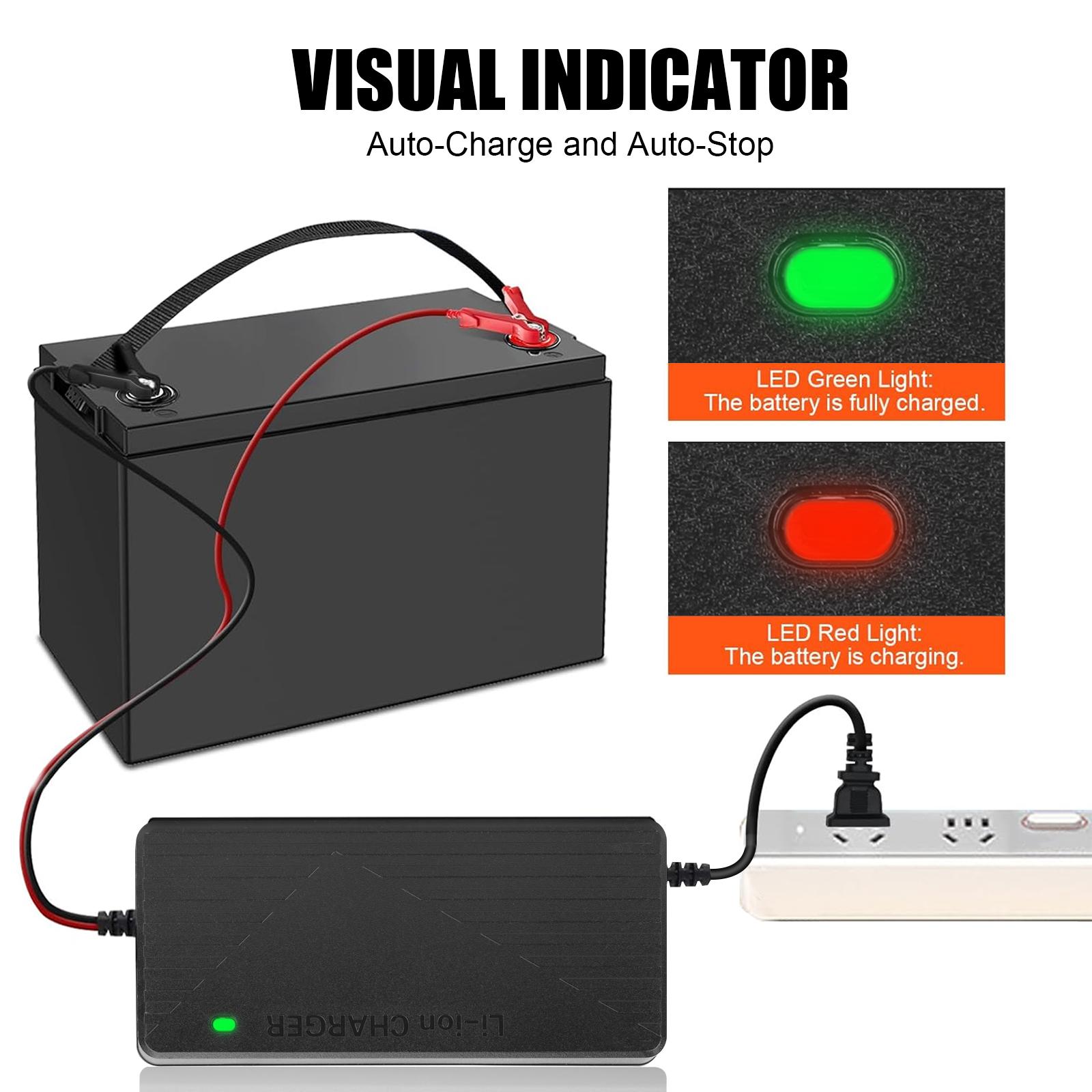 KUNLUN 14.6V 10A Smart Fast Charger for Lithium Iron Phosphate (LiFePO4) Battery