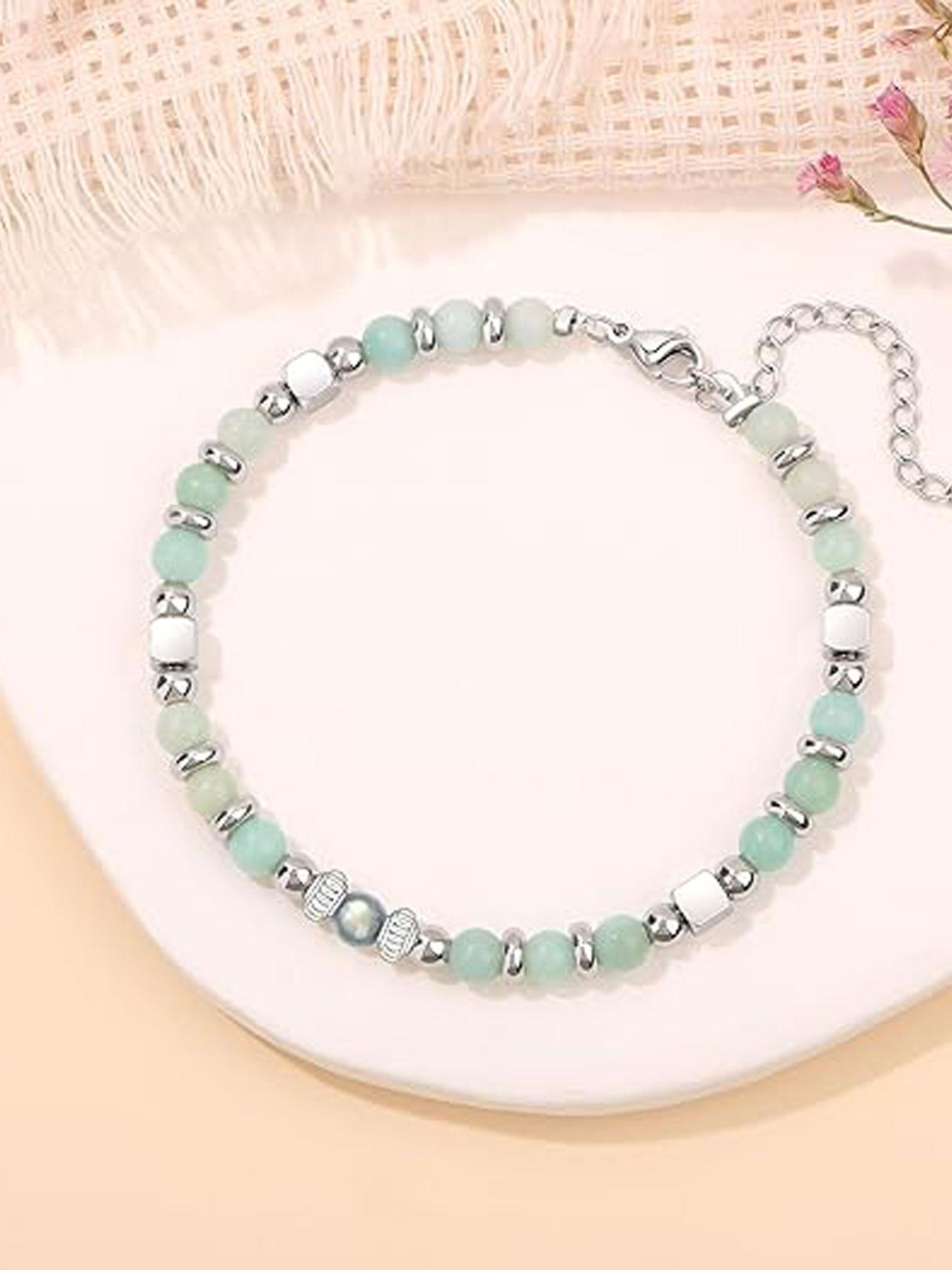 Colorful Imperial Jade Stainless Steel Bead Bracelet, a graduation gift for the Class of 2026, an inspirational graduation bracelet, suitable for both men and women, perfect for Mother's Day, birthdays, Christmas, Valentine's Day, and graduation.