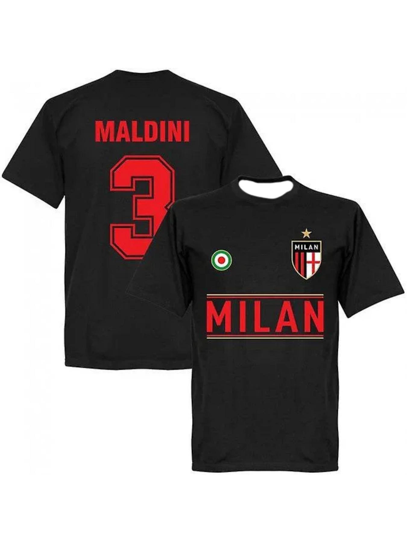 Men's Sportswear 3D Digital Printing Milan Maldini 3 Men's Women's Clothing, Children's T-shirt Top Breathable And Loose Top.