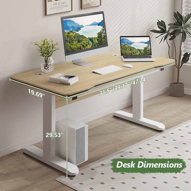 【Black Friday】Gaming Desk Computer Writing Table for Home Office Student Art Modern Simple Style with T-Shaped Metal Bracket PC Wood Suitable for Offices&Bedrooms