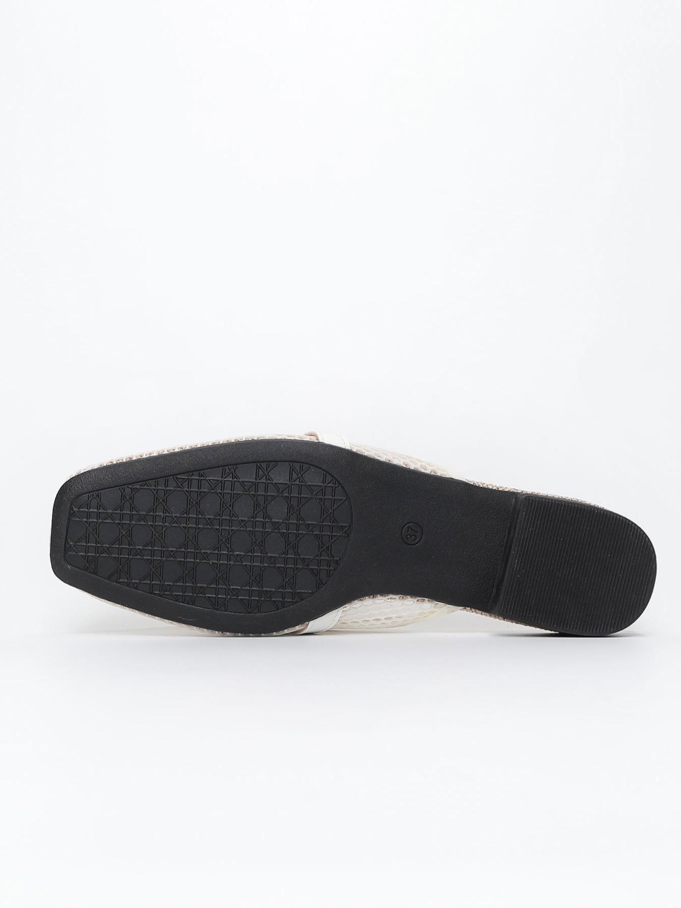 Women's Fashion Slip-On Sandals, Metal Chain Design, Breathable Mesh Upper, Eva Sole, Summer Casual Beach Shoes, Slip On Mules