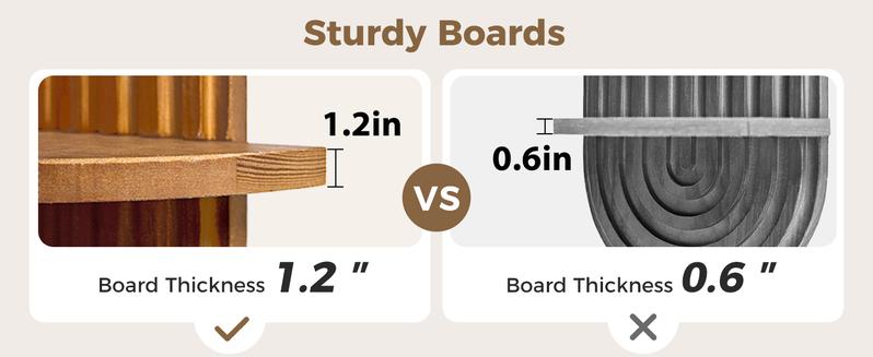 Bamworld Boho Wall Decor Brown Plant Wall Shelf, Mid Century Modern Decor Hanging Plant Shelf, 2-Tier Wooden Floating Shelves Shelving Unit for Home,  Living Room, Office Holding Planter Decoration christmas decorations , Christmas gifts Bamboo Decorative