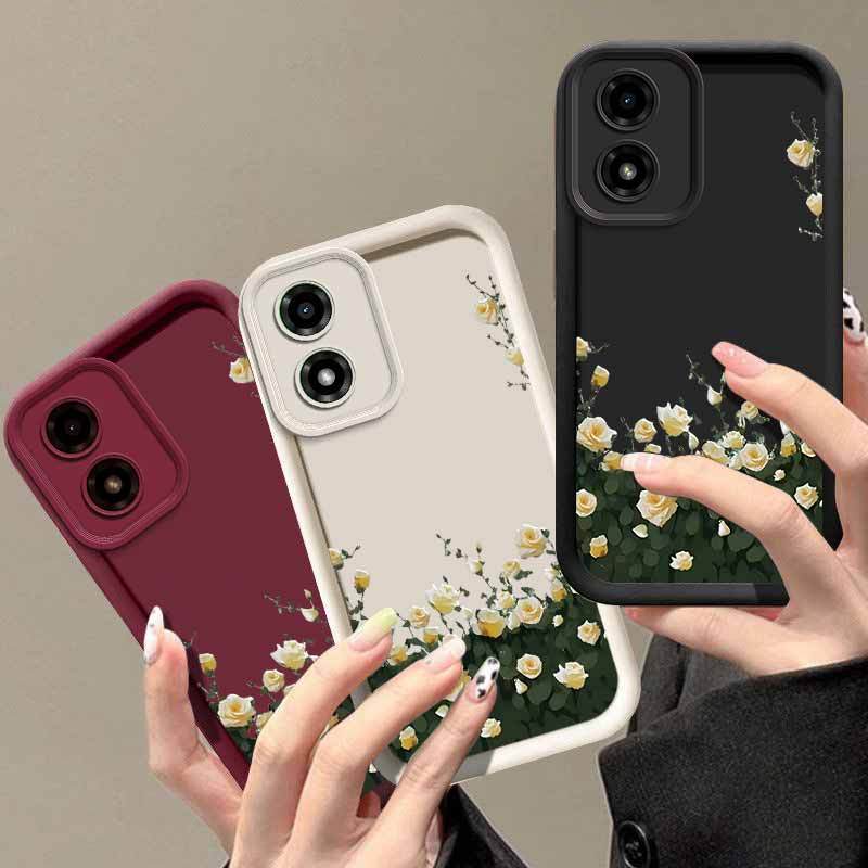 1 Piece Elegant flowers Stylish For Moto G04S 4G Case With Comfortable feel Finish Featuring Impact Resistant For Casual