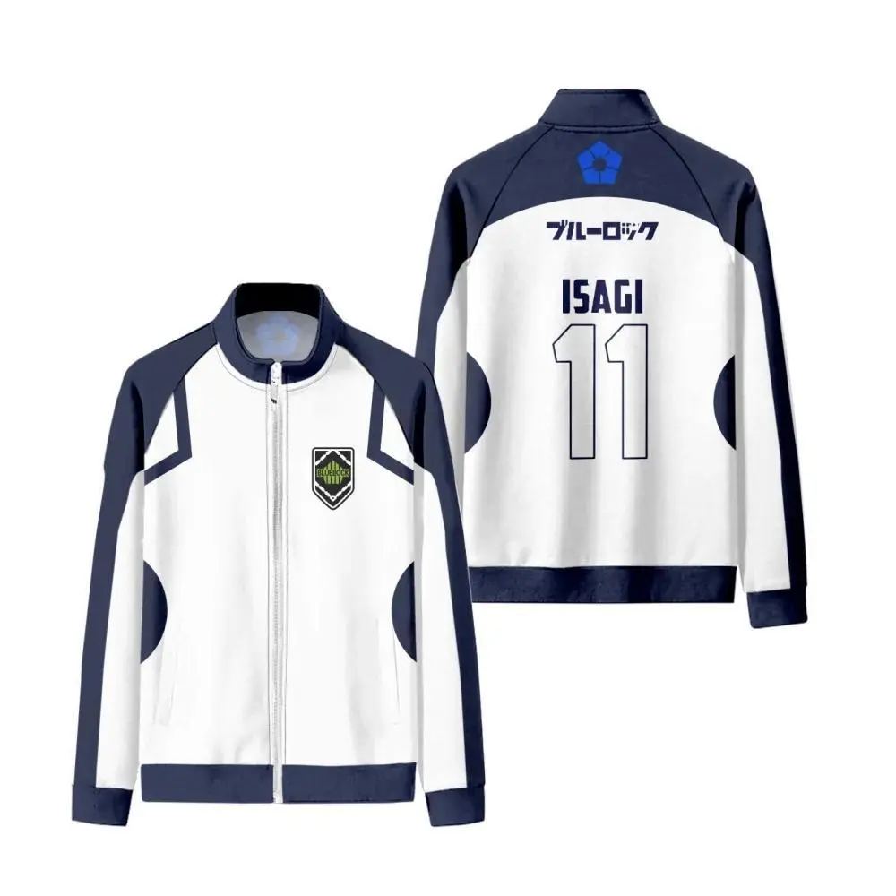 Anime Reo Nagi Bachira Isagi Chigir Cosplay Costume jacket Zip Pocket Sportswear Tracksuit Hoodie Unisex Halloween Party Uniform