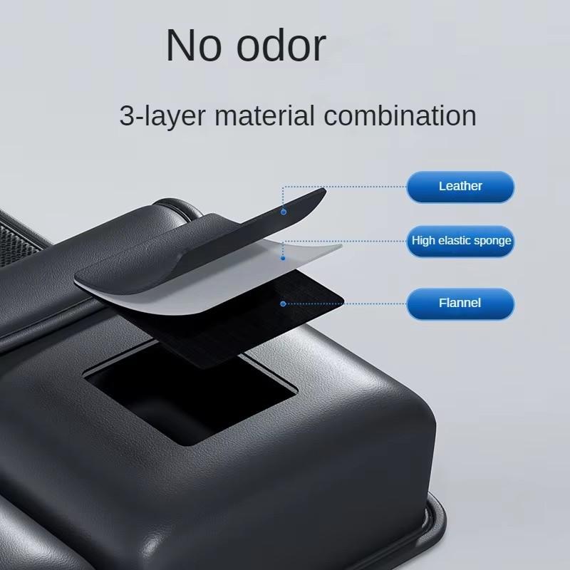 Kcimo Foldable PU Leather Car Trunk Organizer Bag, Multi-Functional Tool Storage Holder, Suv Rear Seat Hanging Design, Car Trunk Organiser