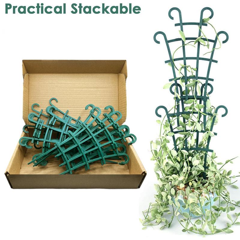 Adjustable Plant Climbing Frame - Stackable, Suitable for Indoor/Outdoor Use, Durable Plastic, Plant Support Structure, Space Saving, Suitable for Potted Plants and Artificial Flowers,Plant support bracket