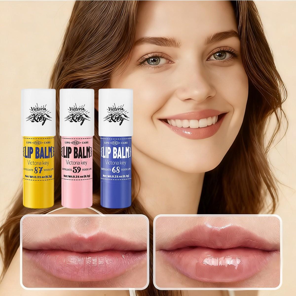 1pc Moisturizing Lip Balm, Instant Hydration, Natural Color, All-Day Shine, Suitable for All Skin Types, Colored Lip Care