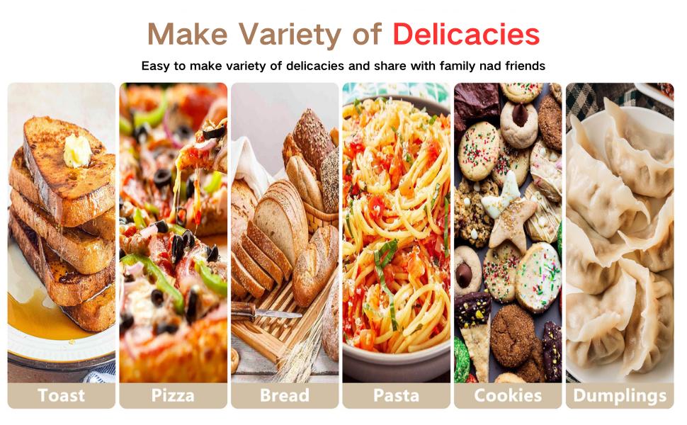 Electric Dough Maker With Ferment Function, White 7L7.3QT Dough Mixer Machine With 304 Stainless Steel Bowl, Microcomputer Timing, Kitchen Stand Mixers, Household Flour Kneading Machine