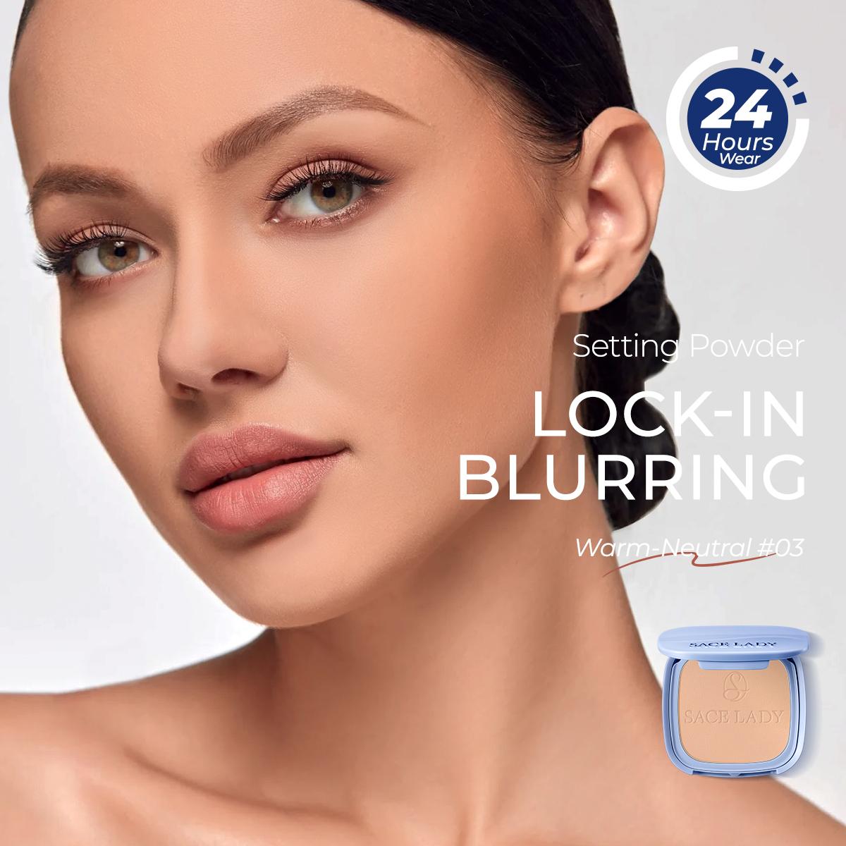 SACE LADY Oil Control Face Powder,Waterproof Setting Powder,Talc-Free Matte Face Makeup With Puff 0.35Oz