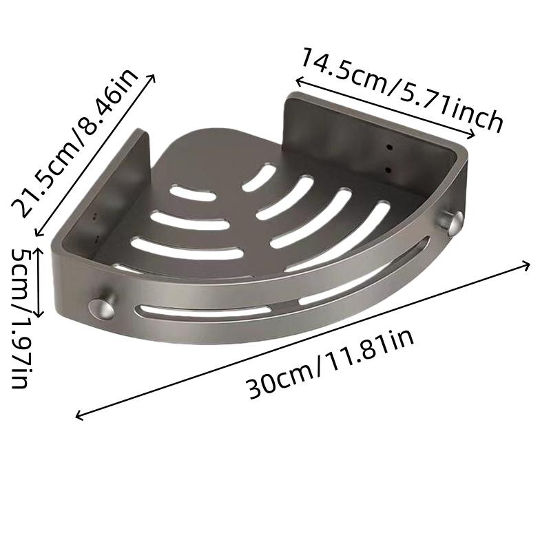 2-3-Pack Gun Gray ABS Triangular Suction Cup Shower Caddy 3-Tier Corner Shelves No Drilling Bathroom Organizer 40lbs Load Capacity Towels Hook Toiletries Storage Rack