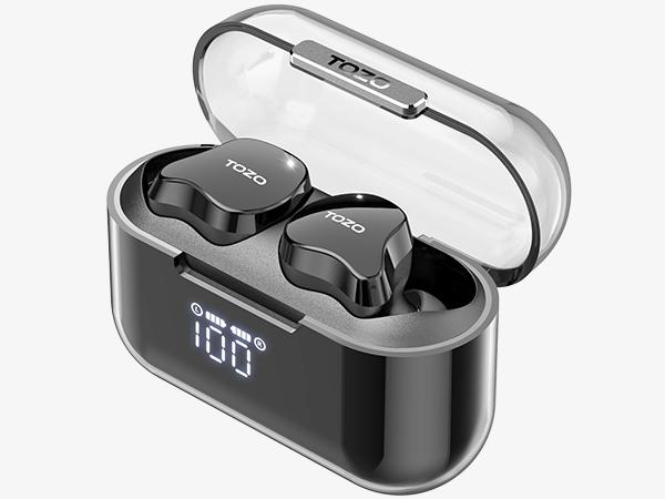 TOZO-Crystal Buds Bluetooth 5.3 True Wireless Stereo Earbuds IPX8 Waterproof Audio Digital Earphones Headphone Space Electronic Headset in-ear earphone FathersDayGift
