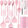 12/15/32 Piece Silicone Cooking Utensil Set, Heat Resistant Up to 446°F, Non-Stick Tools, Dishwasher Safe, Includes Spatula, Tongs, Brush, Kitchen Cooking Accessories, Kitchen Utensils Gadgets, Kitchenware Utensils