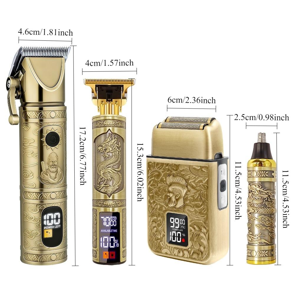 Professional Hair Clipper Kit, 1 Box Cordless Hair Trimmer, Electric Hair Clipper with LED Display, Haircutting Machine for Barber, Hair Clipper Set #TOP PICKS