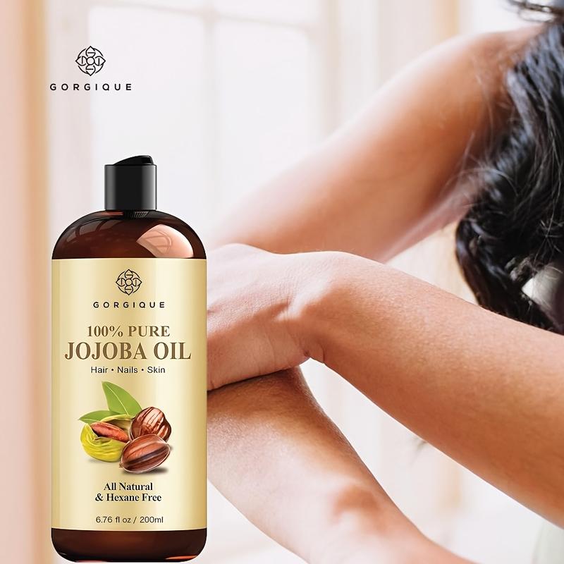 Gorsique 100% Pure Jojoba Oil 200ml - Cold Pressed Skin & Hair Care Oil - Natural Hexane-Free Formula for Men & Women - Hair Growth Oil - Cosmetic Daily Use