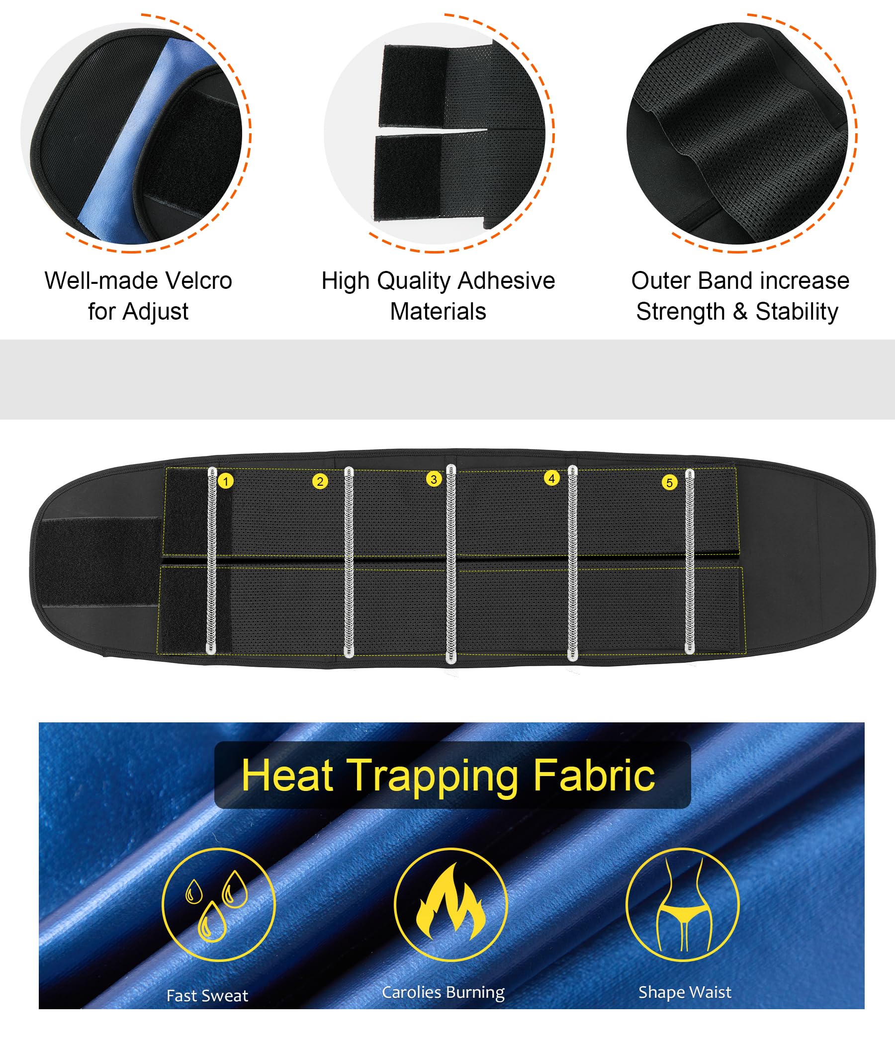 Women's Sauna Sweat Waist Trainer Belt, Dual Compression Shaper, Ideal for Casual Exercise, Slimming & Firming Waist Support, Fitness Waist Trainer, Waist Trimmer Cincher