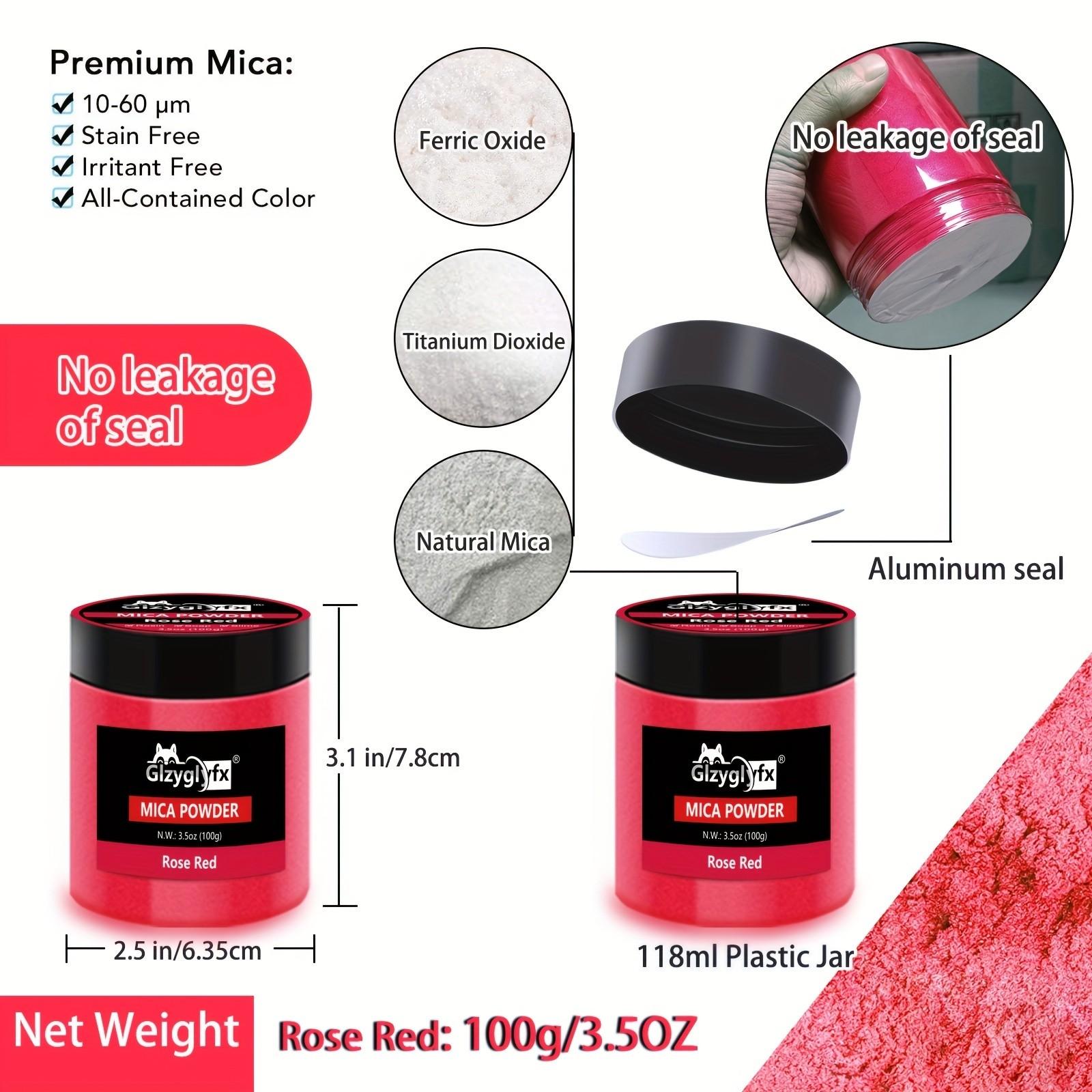 1PC  Mica Powder 100g Jar for Epoxy Resin, Glitter Metallic Effect Dye Pigments Epoxy Resin Art Pigments For DIY Arts And Crafts, Candle Making Dyes, Epoxy Resins, Paints, Slime, Silicone Molds, Jewelry Forging, Fluid Painting Toning Pigments