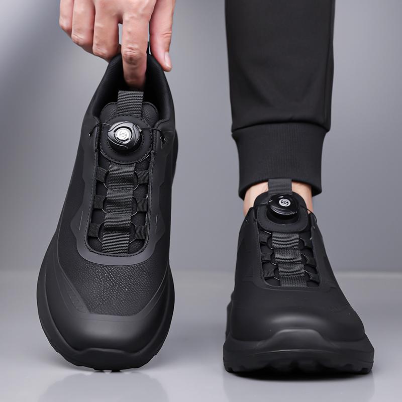 Men's casual shoes with breathable and lightweight mesh surface, convenient on and off with rotating buckle, versatile sports style for daily use, suitable for commuting and walking, practical gift recommendation