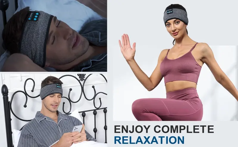 Upgrade Wireless Sleep Headphone Headband - Unisex Rechargeable Cord-Free Durable Headset with HD Stereo Speakers, Eye Mask for Side Sleepers, Sports & Travel Compatible with Bluetooth Devices Upgrade Wireless Sleep Headphone Headband - Unisex Rechargeable Cord-Free Durable Headset with HD Stereo Speakers, Eye Mask for Side Sleepers, Sports & Travel Compatible with Bluetooth Devices