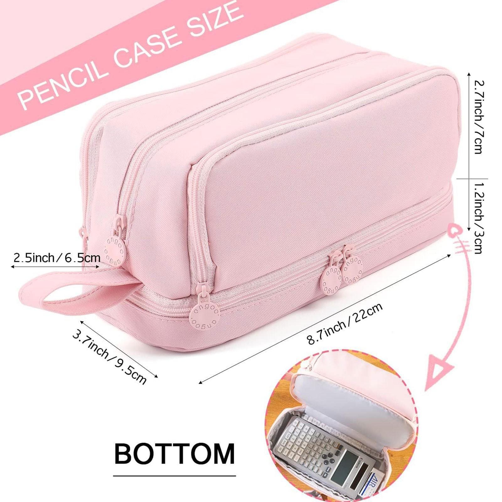 Large Capacity Pencil Case, Aesthetic Pen Bag, Oversized Zipper Pouch for Teen Girls and Adults, Fashion School Supplies