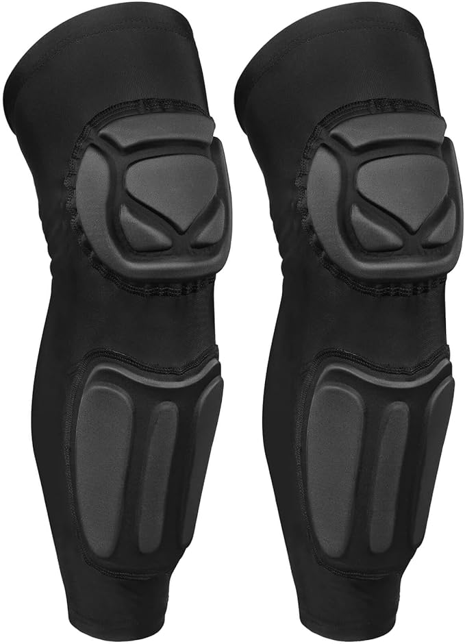 【HolidayHaul】TUOY Shin Guard Pads with Compression Tack for Football, Basketball, Wrestling, and Volleyball - Protective Arm Safety Gear - Sports Eva Foam Shock Leg Supporter Leg Protector