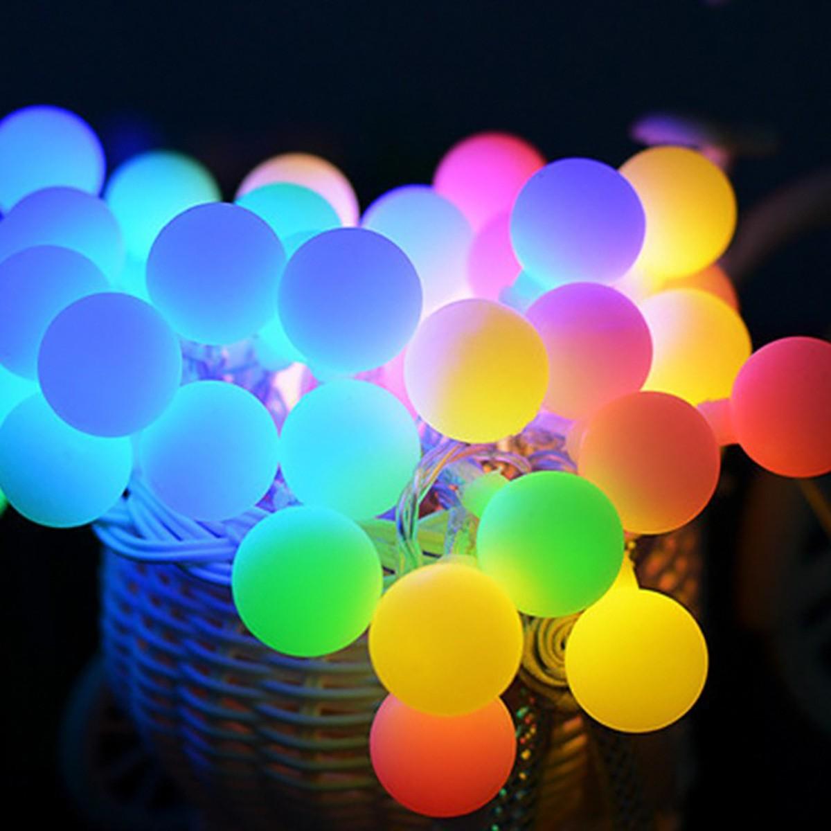 1Pack LED Colored Spherical Light Strings | Frosted Small Sphere Fairy Lights, Battery-Powered (Batteries Not Included), Ideal for Bedroom, Living Room, Cabinet, Curtain, Desk, Wedding, Decoration, Perfect for Christmas, Thanksgiving, Easter