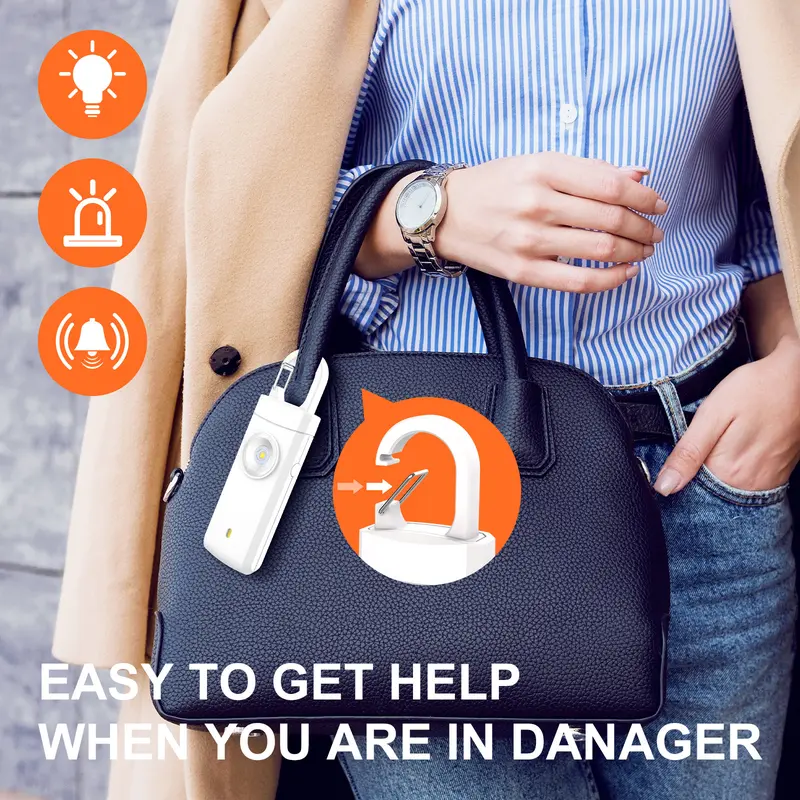 The Original Personal Safety Alarm for Women by Women-Portable Loud Siren, Alarm Horn, Strobe Light, Spotlight Siren Alarm and Key Chain in a Variety of Colors