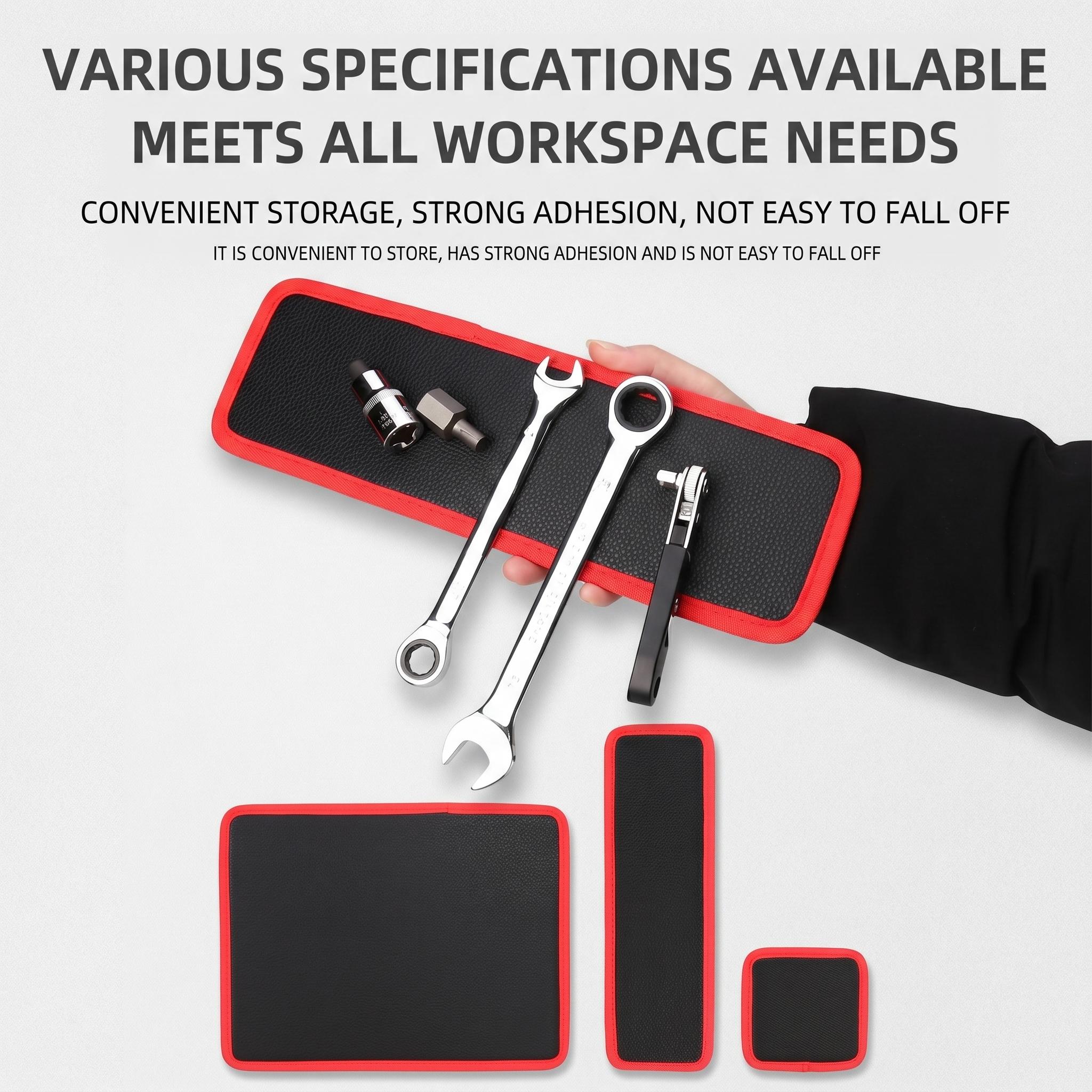 Flexible Magnetic Tool Holder Mat for Bolt Screw Wrenches Collapsible Telescoping Magnetic Pickup Tray for Easy Access,Garage Workshop,ScratchproofPVC Surface with Non-Slip Grip I Auto Repair, Toolbox Organizer for Mechanics & DIY-YY1