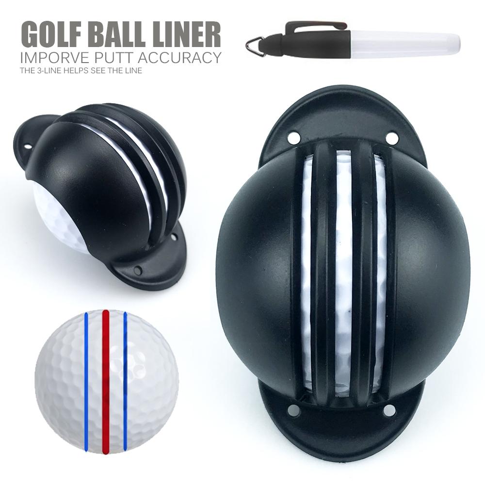 1 Set Three Line Aiming Marker, Golf Ball Line Marker, Golf Ball Alignment Marking Tool, Golf Putter Golf Clubs Accessories, Christmas Gift