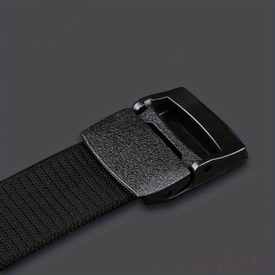 Nylon belt for both men and women, non-metal buckle, hypoallergenic, suitable for young people, outdoor leisure, smooth buckle nylon belt, passes security checks, trendy sports belt