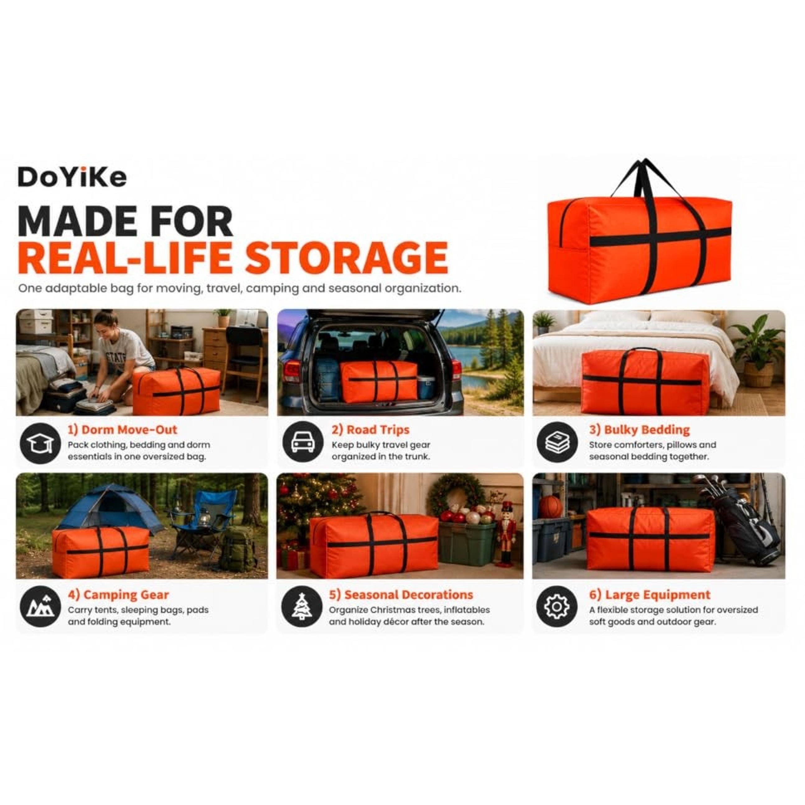 Extra Large Storage Duffle Bag, Duffel Bag for Travel Black 130L | Big Foldable XL Duffle Bags for Traveling/Camping with Lockable Zipper Extra Large Storage Duffle Bag, Duffel Bag for Travel Black 130L | Big Foldable XL Duffle Bags for Traveling/Camping with Lockable Zipper