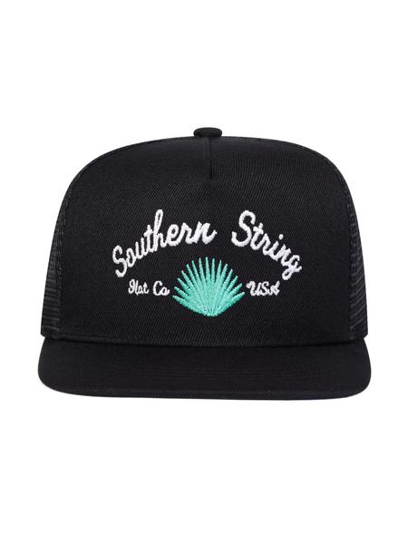Unisex Southern String Embroidered Baseball Cap, Adjustable Sun Protection Hat, Casual Fitted Woven Fabric, Spring & Fall Outdoor Travel