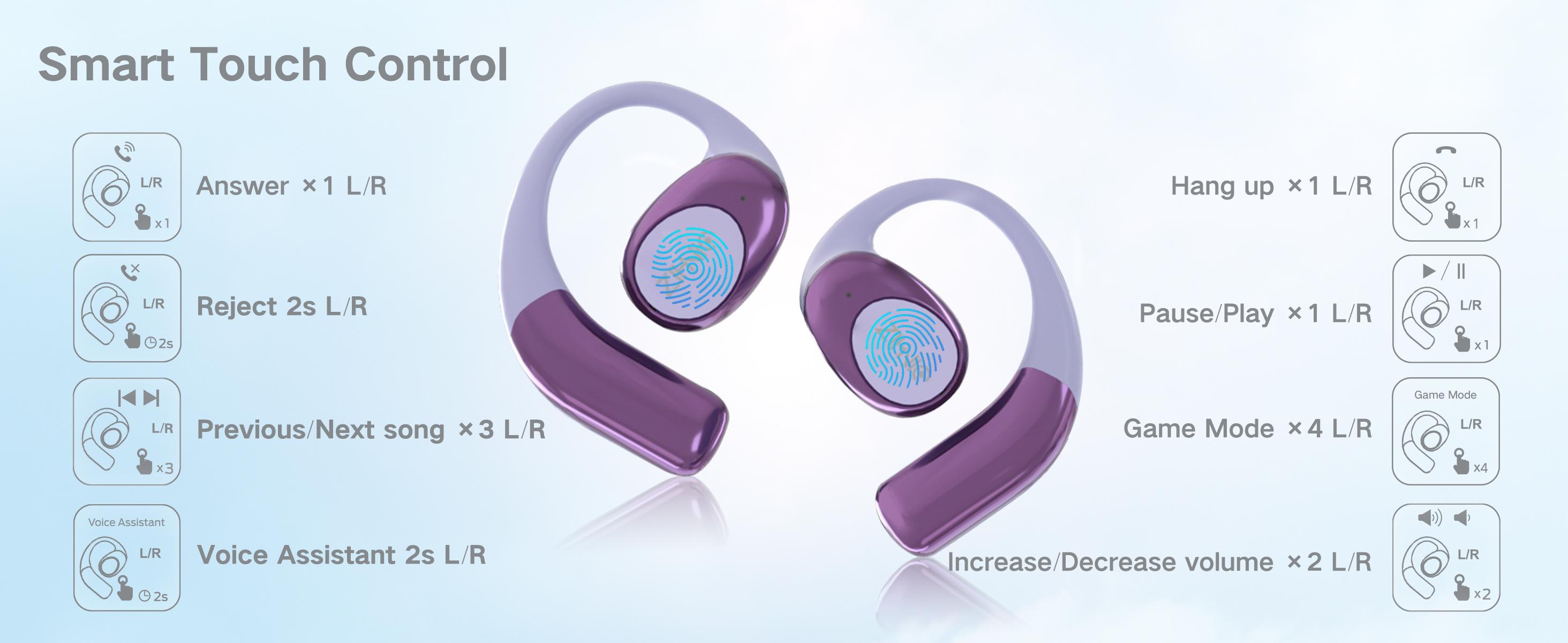 ZIHNIC S09 True Wireless Open Ear Earbuds Bluetooth 5.4 IPX5 Waterproof 35Hrs Playtime On Ear Headphones Immersive Premium Sound Long Distance Connection Headset with Charging Case Light-Weight Headphones Built-in Microphone Purple Audio ZIHNIC S09 True Wireless Open Ear Earbuds Bluetooth 5.4 IPX5 Waterproof 35Hrs Playtime On Ear Headphones Immersive Premium Sound Long Distance Connection Headset with Charging Case Light-Weight Headphones Built-in Microphone Purple Audio