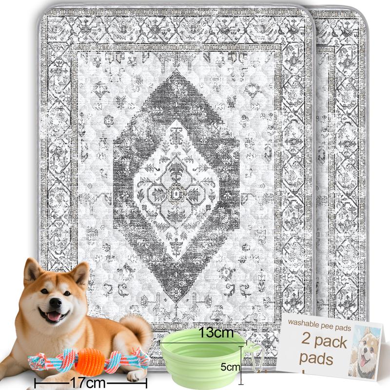 Washable Pee Pads for Dogs and Cats - Super Absorbent Reusable Puppy Training Pads - Waterproof, Leak-Proof & Non-Slip Whelping Pads for Pet Housebreaking  Potty Pads for Floor, Crate, Couch, Whelping Pads Pet Supplies 35.5*47inch 2pcs